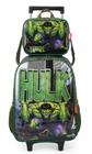 Kit Mochila De Rodinhas + Lancheira Luxcel Hulk