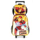 Kit Mochila de Rodinhas Lancheira Luxcel Iron Man Vermelho