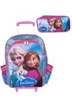 Kit mochila de rodinhas mochilete frozen infantil escolar com estojo meninas bolsa