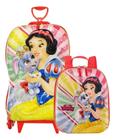 Kit mochila diplomata maxtoy 3d branca de neve com lancheira