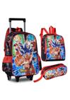 Kit Mochila Dragon Ball Super Carrinho ul 40x30x13cm