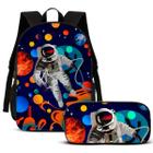 Kit Mochila e Estojo Escolar Astronauta 7 Volta as Aulas