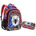 Kit Mochila e Estojo Escolar Infantil Spider