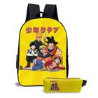 Kit Mochila E Estojo Escolar Infantil Unissex Menino e Menina Tema Anime