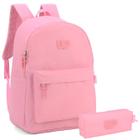 Kit mochila e estojo escolar juvenil menina infantil up4you