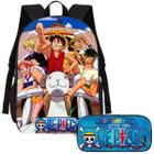 Kit Mochila e Estojo Escolar One Piece 1 Volta as Aulas