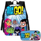 Kit Mochila e Estojo Escolar Teen Titans Volta as Aulas