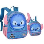 Kit Mochila e Lancheira Creche Infantil Tsum Tsum Stitch