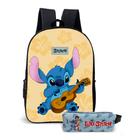 Kit Mochila e o estojo Escolar Masculino Feminino Stitch Volta às Aulas