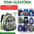 Kit Mochila Escolar 3D Infantil Bolsa Lancheira Estojo Aleatório Menino