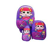 Kit Mochila Escolar Com Rodinha Doll Surprise Eva