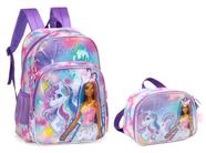 Kit Mochila Escolar Costas Barbie Unicornio