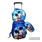 Kit Mochila Escolar de Rodinhas 3d estampas Mickey , mochila escolar infantil - mochila 3d