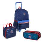 Kit Mochila escolar De Rodinhas + Lancheira + Estojo Sestini Time Psg