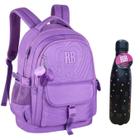 Kit Mochila Escolar e Garrafa Térmica Rebecca Bonbon Soft Lilás - Clio