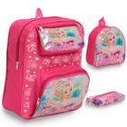 Kit Mochila Escolar Feminina Barbie Costas Passeio Creche