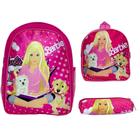 Kit Mochila Escolar Feminina Reforçada Barbie Costa Toys 2U