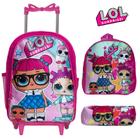 Kit Mochila Escolar Feminina Rodinha LOL Surprise Toys 2U