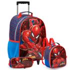 Kit Mochila Escolar Homem Aranha Carrinho Passeio Creche