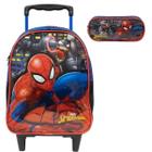 Kit Mochila Escolar Homem Aranha Rodinhas Spiderman Tam G - Xeryus