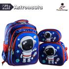 Kit Mochila Escolar Infantil Astronauta Com e Sem Rodinhas Criança Menino