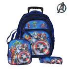 Kit Mochila Escolar Infantil Capitão América Vingadores - TOYS 2U