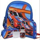 Kit Mochila Escolar Infantil de Costas Race Tam G - Lancheira e Estojo