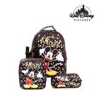 Kit Mochila Escolar Infantil Mickey Mouse De Costas - Toys 2U