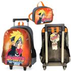 Kit Mochila Escolar Infantil Rodinha Lancheira Naruto Boruto - Luxcel