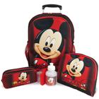 Kit Mochila Escolar Infantil Rodinhas Mickey G