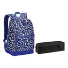 Kit Mochila Escolar Infantil SBDZ-5609 e Estojo Académie Preto - Fuseco