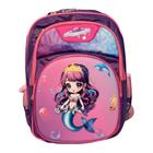 Kit Mochila Escolar Infantil Sereia 3D