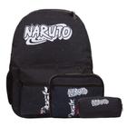 Kit Mochila Escolar Juvenil Costas Naruto Lancheira E Estojo