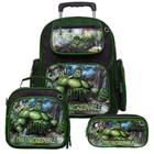 Kit Mochila Escolar Juvenil Incrivel Hulk de Rodinha Toys 2U