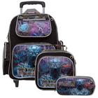 Kit Mochila Escolar Juvenil Pantera Negra Marvel de Rodinhas - TOYS 2U