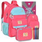 Kit Mochila Escolar Luluca Infantil Feminina Lancheira Estojo Lançamento