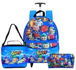 Kit Mochila Escolar Masculino Infantil Stumble Guys Rodinhas Impermeável Lancheira Térmica Estojo ColoriCasa