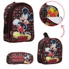 Kit Mochila Escolar Mickey Mouse Grande Passeio Menino Aulas