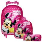 Kit Mochila Escolar Minnie Infantil Com Rodinhas - TOYS 2U