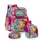 Kit Mochila Escolar Moana Costa Com Lancheira Térmica Rosa