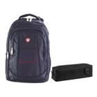 Kit Mochila Escolar Notebook SBFP-6203 e Estojo Académie Preto - Fuseco - Tendtudo