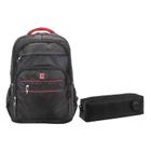 Kit Mochila Escolar Notebook V-1062 e Estojo Académie Preto - Vighs - Tendtudo