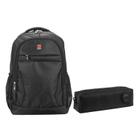 Kit Mochila Escolar Notebook V-1069 e Estojo Académie Preto - Vighs - Tendtudo