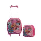 Kit Mochila Escolar Patrulha Canina Baby Rosa Menina - DB