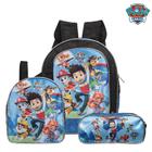 Kit Mochila Escolar Patrulha Canina Infantil Meninos Costa