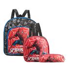 Kit Mochila Escolar Pequena Homem Aranha Vingadores Costas