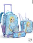 Kit Mochila Escolar Rodinda + Lancheira+ Estojo Ice Princess Frozen Infantil Menina