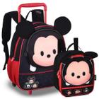 Kit Mochila Escolar Rodinha e Lancheira Térmica Mickey Infantil