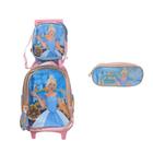 Kit Mochila Escolar Rodinhas Princesa - Denlex