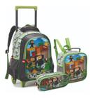 Kit Mochila Escolar Spider Infantil Aranha / Gamecraft Roda